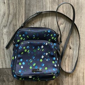 Vera Bradley PVC Double Crossbody in Ink Spots